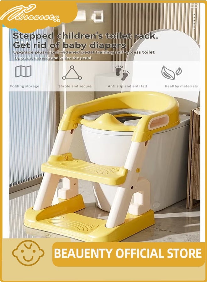 Beauenty 2 In 1 Baby Toilet Potty Training Seat with Step Stool Ladder Toilet Potty Training Seat for Kids - Image 1